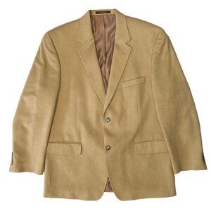 ETIENNE AGNER Cashmere Sport Coat Men's 43 Regular Tan 2-Button‎ WPL 8046 Flaw